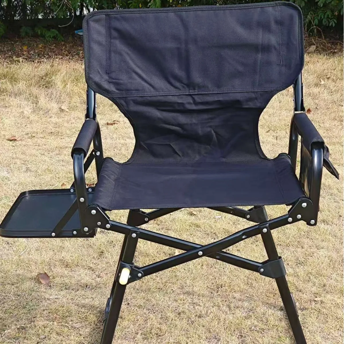 #Outdoor Folding Director Chair Aluminum Alloy Steel Pipe Camping Picnic Fishing Portable Backrest Oxford Cloth
