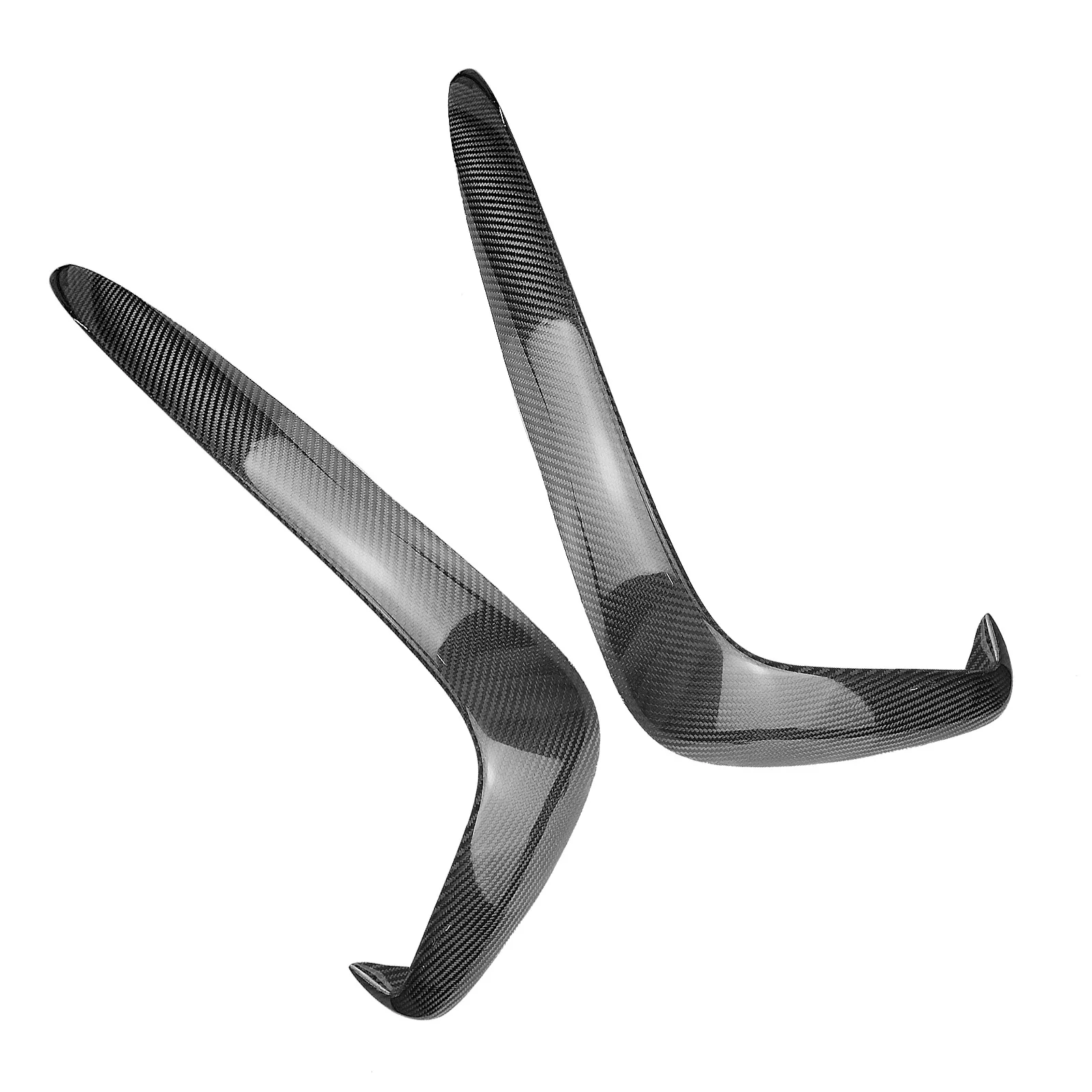 Carbon Fiber Front Fog Light Cover Trim Side Spoiler Canard Brow Air Vent Lamp Splitter For Audi A3 S3 Sline 8V Sport 2017-2020