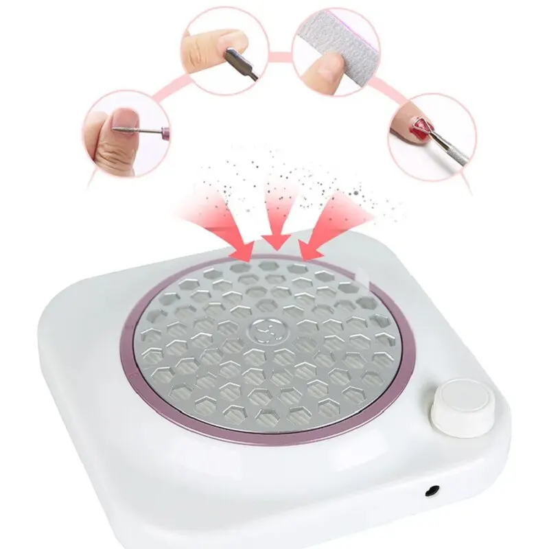 

4500RPM Nail Dust Collector With Reusable Filter,Powerful Vacuum Fan Acrylic Nail Tech Dust Collector For Acrylic Gel Nail