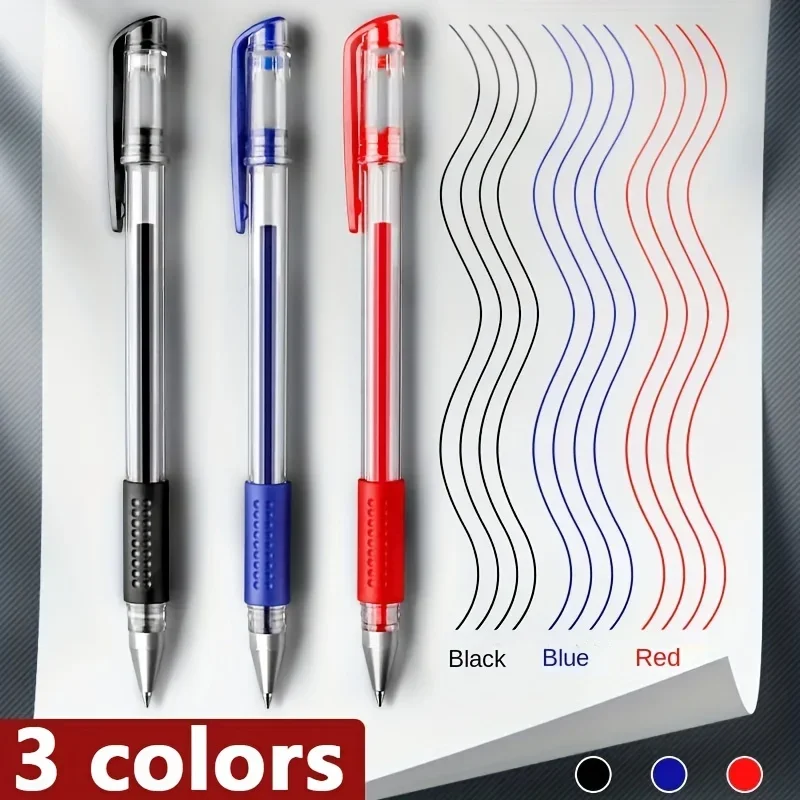 Imagem -04 - Caneta Esferográfica Gel Grupo Tinta Preta Azul e Vermelha 05 mm Perfeito para a Volta às Aulas ou Material de Escritório 10 Pcs 18 Pcs