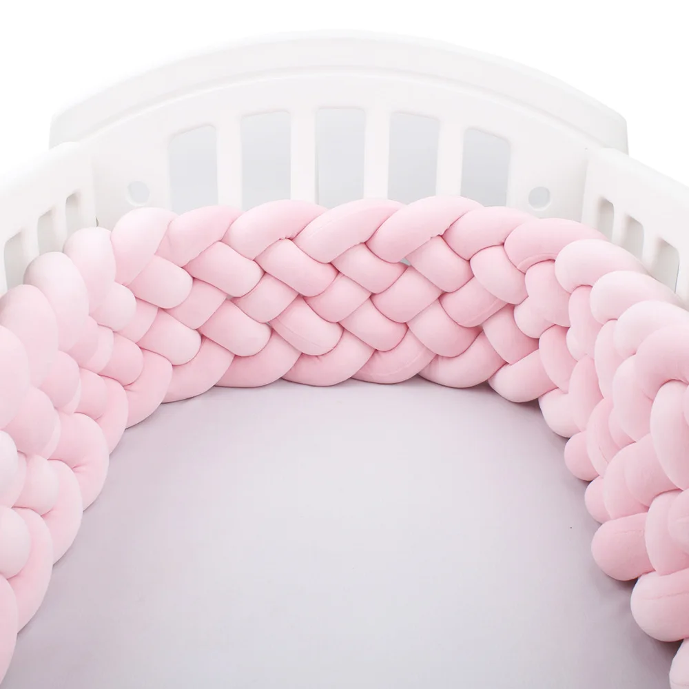 2-3M 6 Knotted Crib Braid Cot Bumper Baby Bumper Multi-color Baby Bed Protector