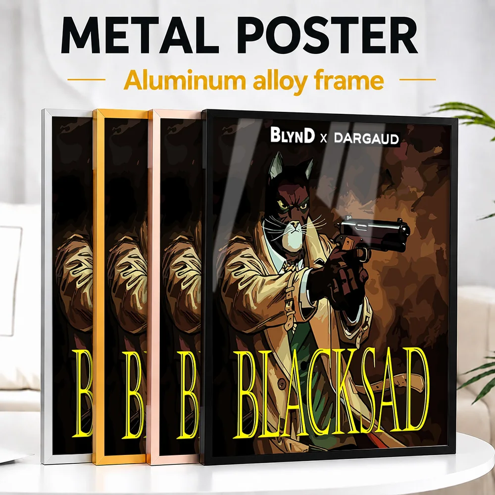 Blacksad Comic Cover Framed Metal Poster Personalized Screen Tribute Wall Art Designed For Story Lovers To Display In Theater