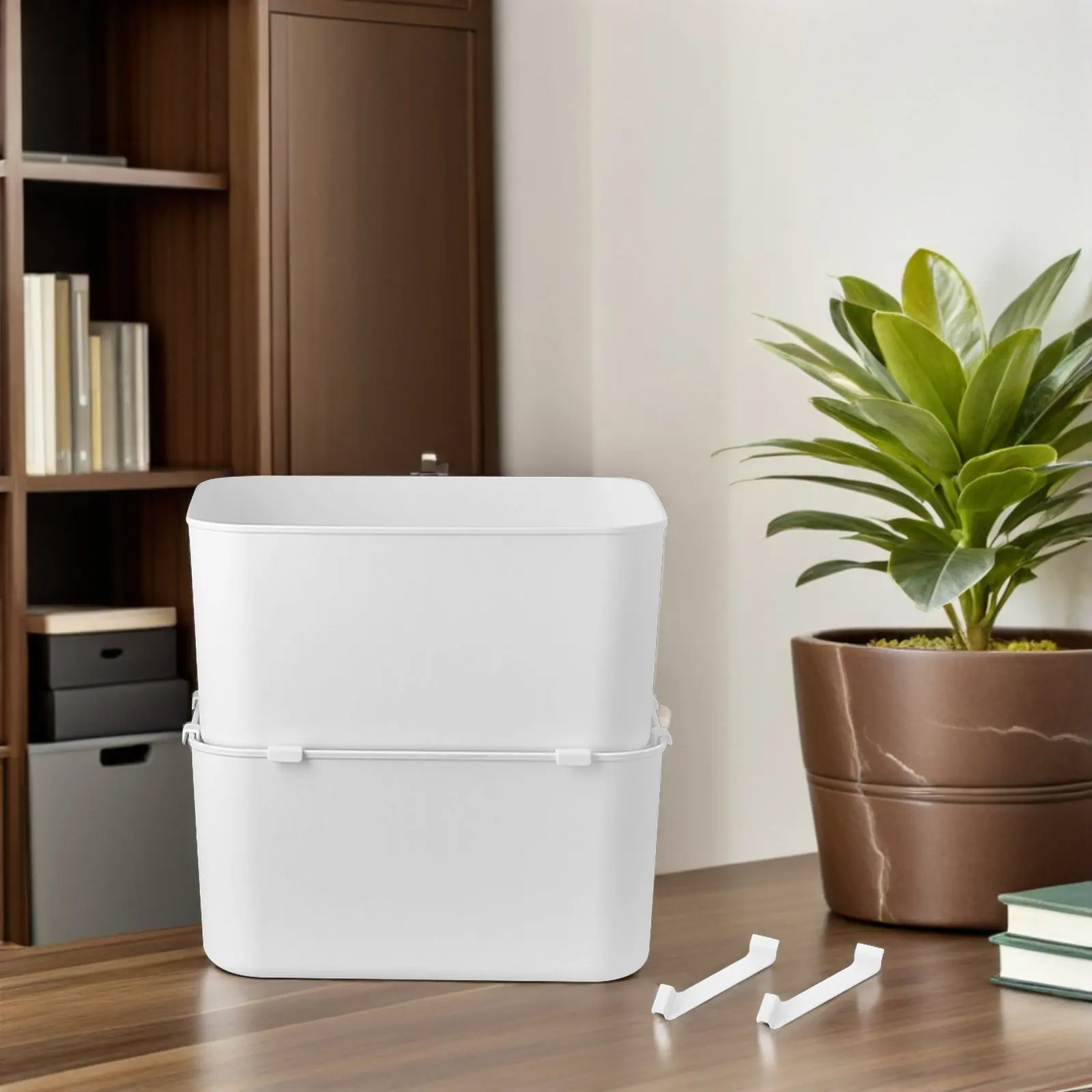 20Pcs Storage Box Stacking Aids Plastic Bin Stackers Stackable Organizer Clips Kitchen Bedroom Dormitory Storage Accessories