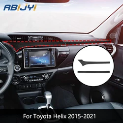 Toyota Hilux 2015 2016 2017 2018 2019 2020 2021 대시 보드 네비게이션 상단 프레임 탄소 섬유 인테리어 스티커