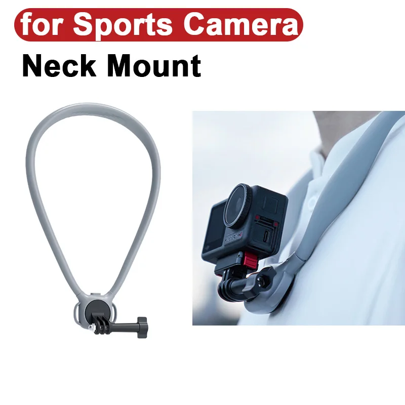 Neck Mount POV Holder Hands Free Action Camera Neck Strap Vertical Horizontal Shooting Vlog Record for GoPro DJI Osmo Insta360