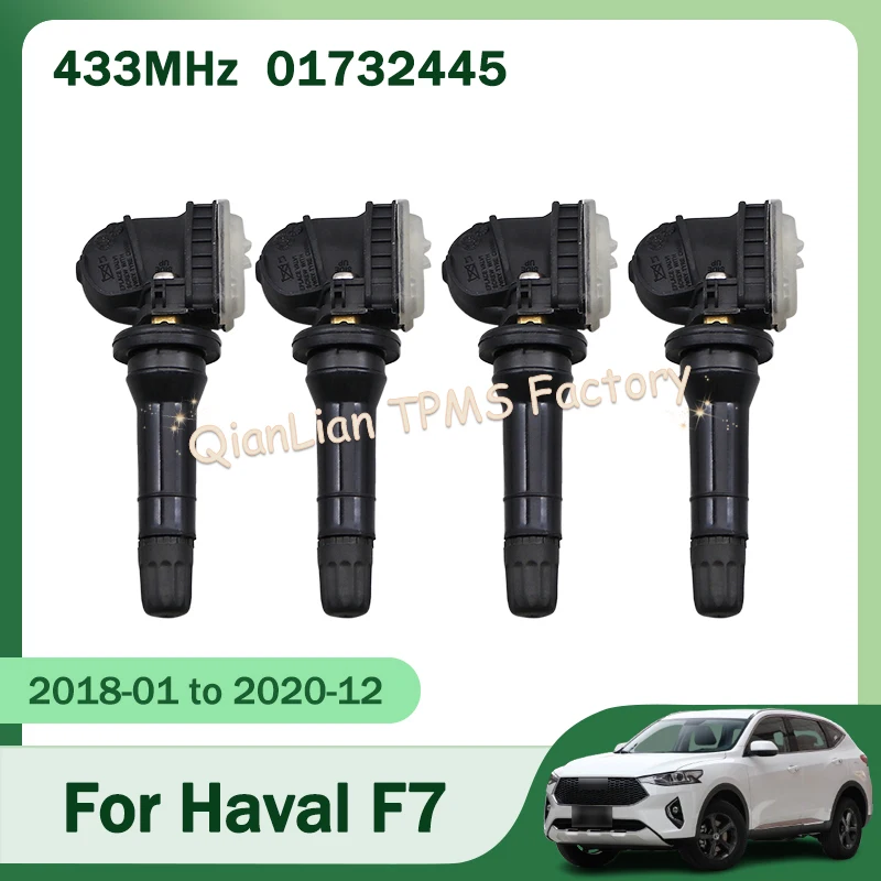 

TPMS Sensors Set Of 4 01732445 For Haval F5 F7 F7X H2s NEW H4 H6 NEW H7L 433MHz Tire Pressure Monitoring System