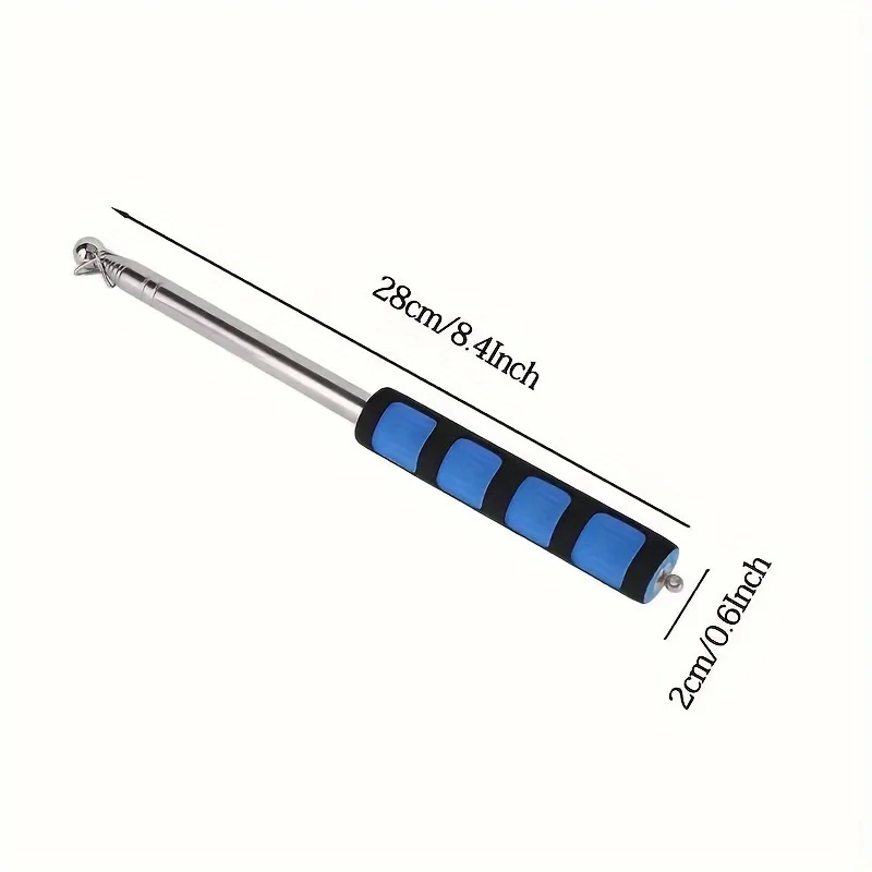 1Pc Telescopic Flagpole - Adjustable Stainless Steel Rod, Used for Teaching, Tour Guides, and Flying Banners!