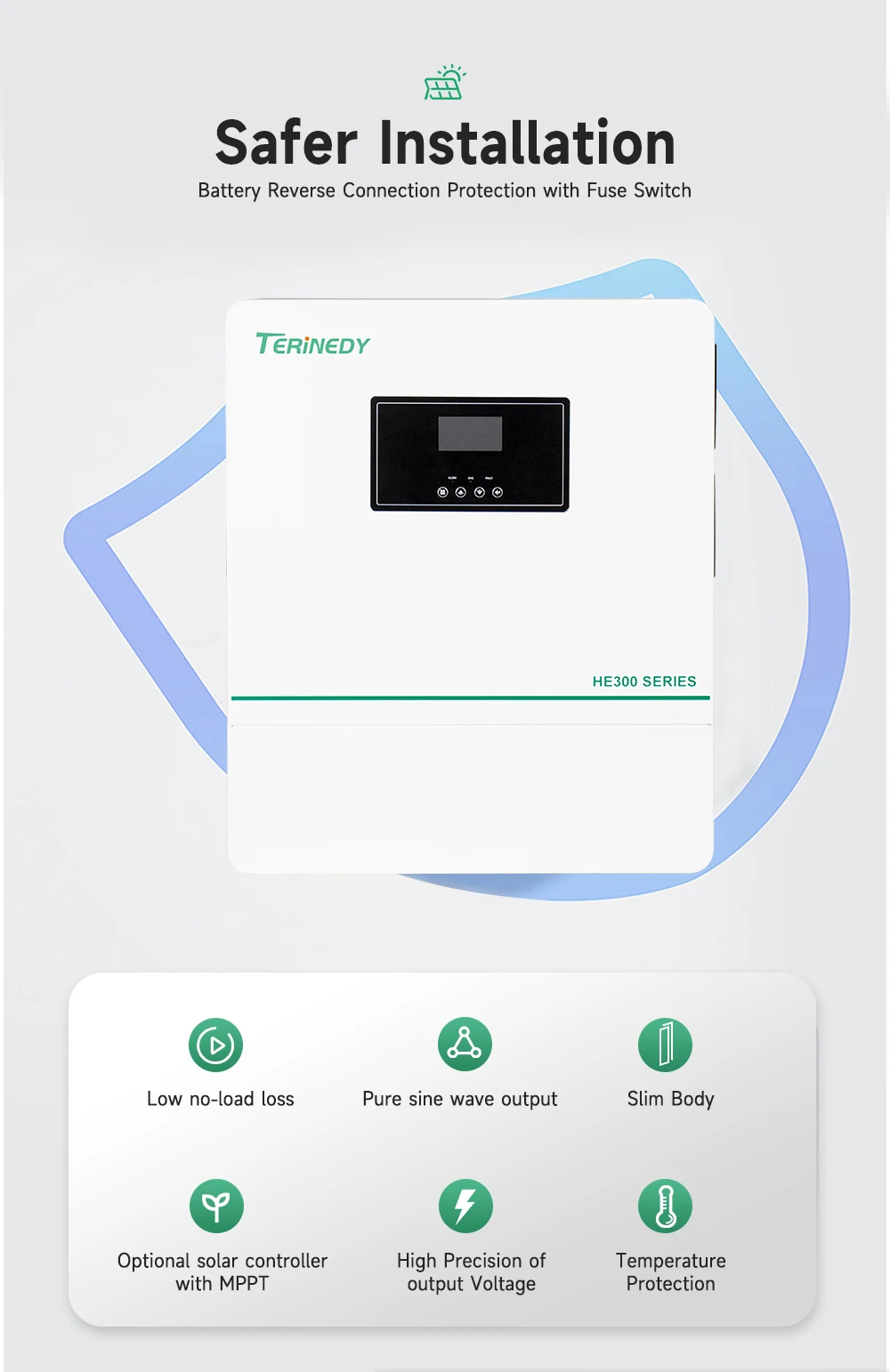 10kw 11kw 12kw 11kva 11000kva 48v 220/230/240v Grid-connected and Off-grid Hybrid Solar Inverter DC-AC Inverter Efficiency 99.5% - view 5
