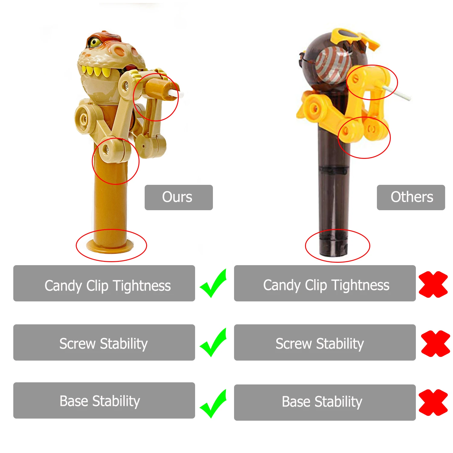 1 pc kreative Lutscher Roboter halter Dinosaurier essen Lutscher Pop-ups Fall Süßigkeiten Lagerung coole Dekompression Spielzeug Geschenke für Kinder – Detail 3
