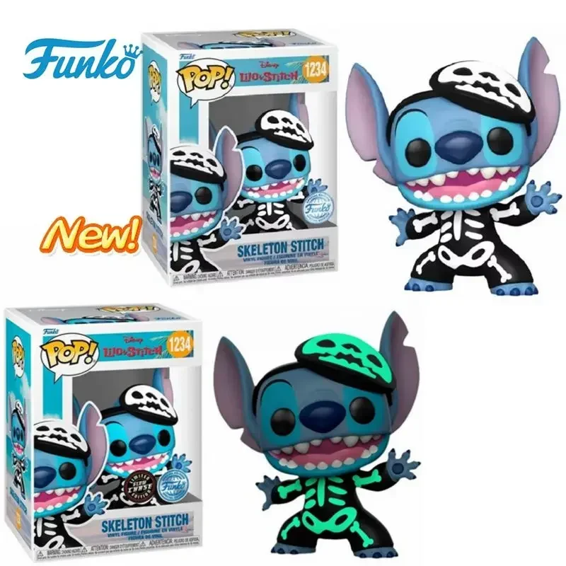 FUNKO POP Disney Lilo&Stitch Serisi Bebek İskelet Hattı # 1234 Özel Sürüm Çok Renkli Çocuk Aksiyon Bebek Modeli Oyuncak Hediye