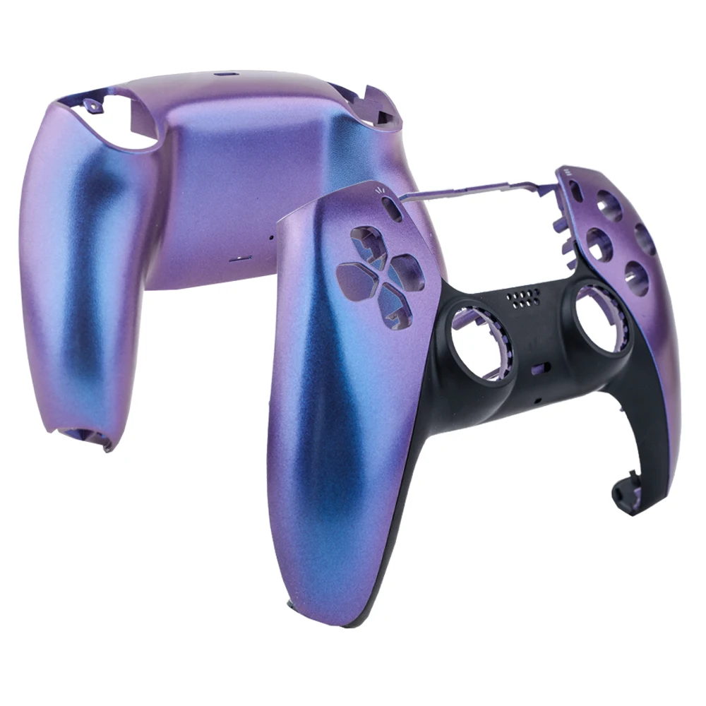 For PS5 Controller Replacement Shell Kit Fluorescent Purple Faceplate Back Cover BDM-010/020/030/040/050 DIY Mod Housing Set view 2