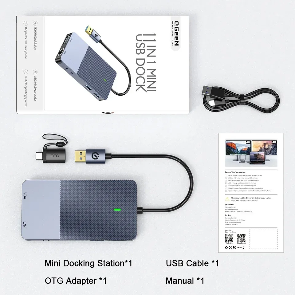 Imagem -04 - Estação de Ancoragem Usb tipo c para Laptop Adaptador Hdmi Duplo Hub para Lenovo Thinkpad hp Dell Xps m1 m2 Macbook Displaylink