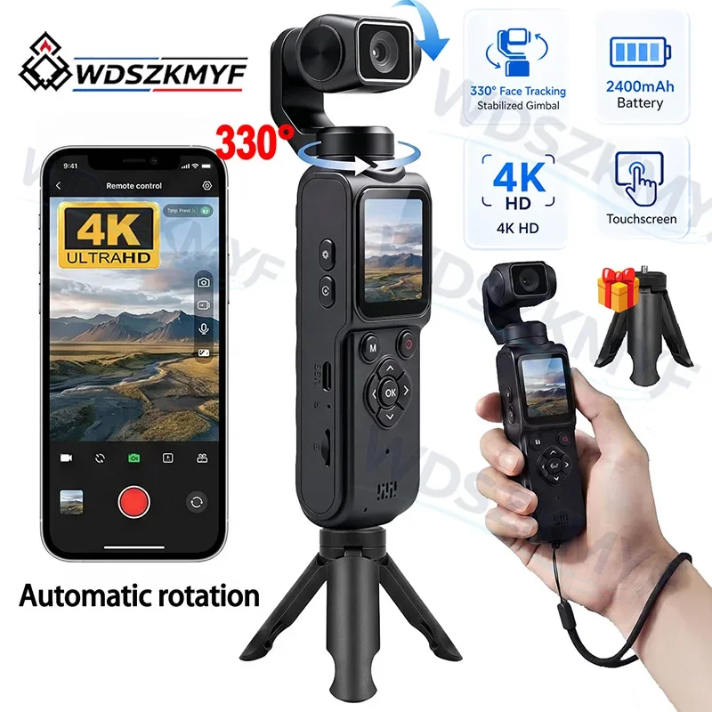 New New 4K Action Camera With 330° Face Tracking Gimbal Stabilizer & Touch Screen 75MP WiFi Pocket Camera Photographic Camera - Aliexpress Deal