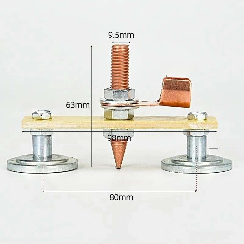 Double Welding Magnet Head Ground Clamp Magnetic Support Clamp Holder Fixture Strong Welder Large Suction Absorbable Weight