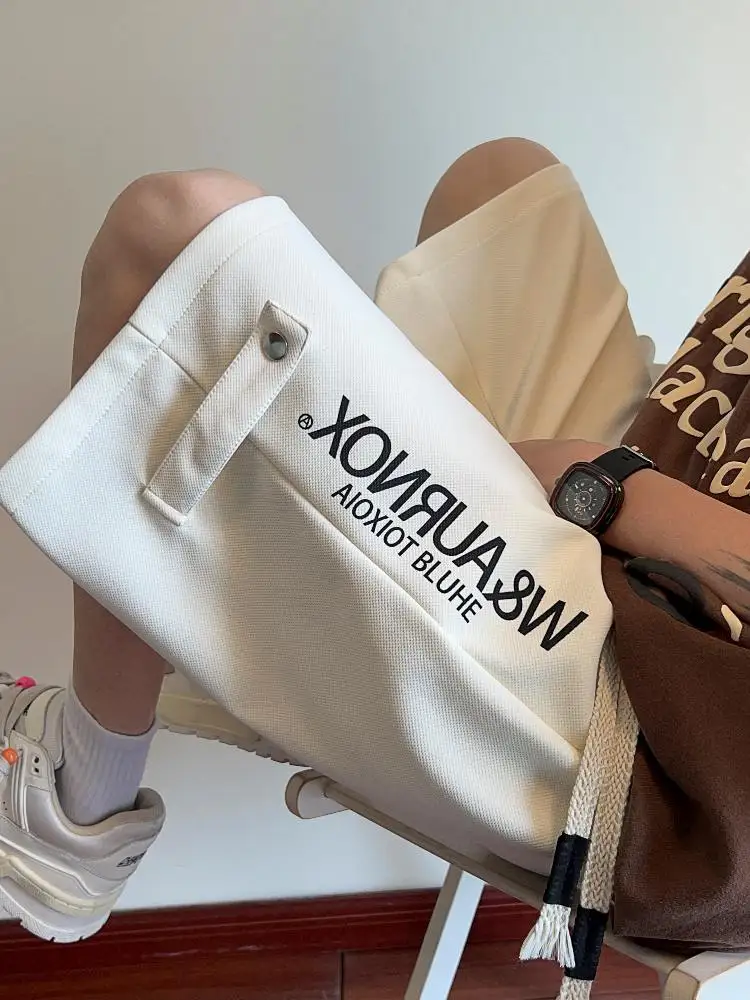 

American Sle Men's Summer Thin Five-Quarter Loose Straight Leg Pants Breathable Comfortable Faionable Teenage Spor orts