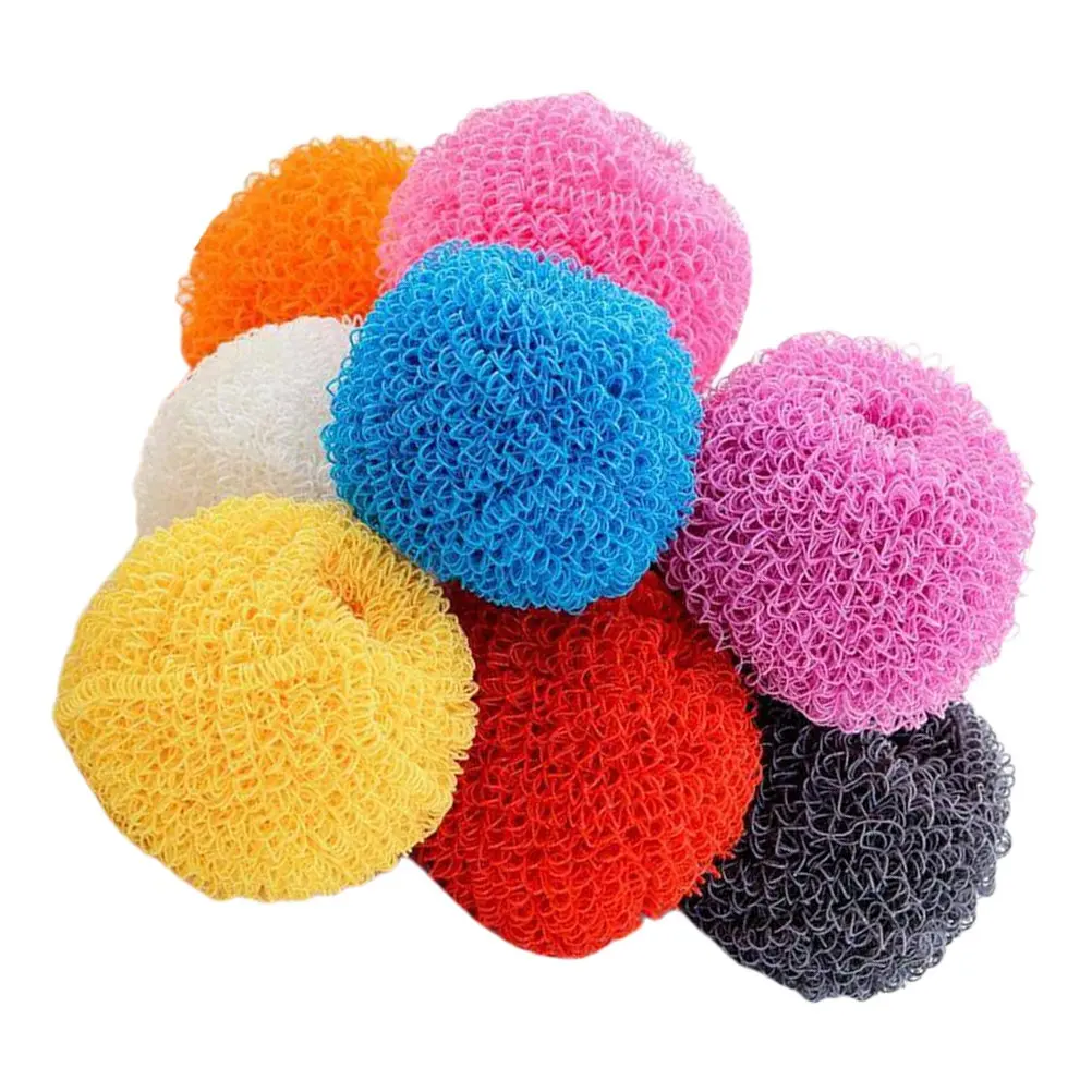 

10Pcs Kitchen Accessories Cleaning Ball Fiber Steel Wire Scrub Pad Easy Grip Heavy Duty for Dishwashing Home Cleaning Supplies