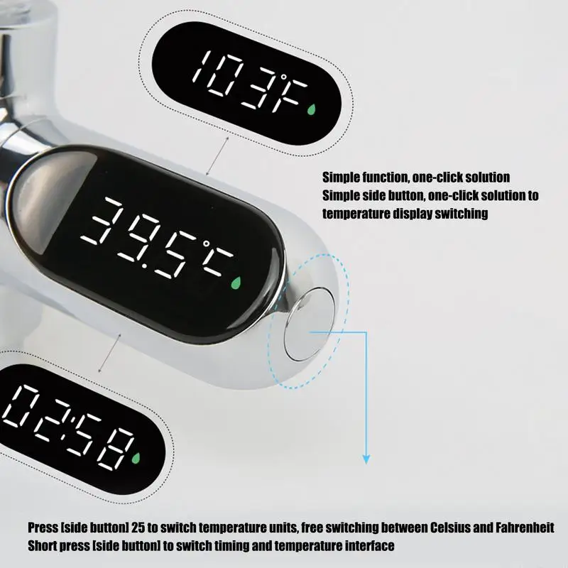 Home LED Display Bathing Temperature Meter Shower Faucets Water Thermometer Hot Tub Water Temperature Monitor Electricity