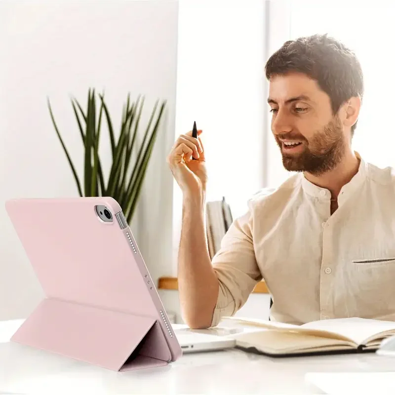 حافظة لجهاز iPad 9.7 10.2 10.5 10.9 11.0 غطاء حماية Mini/Air/Pro مع ظهر ناعم وناعم، قابل للطي، وظيفة النوم/الاستيقاظ التلقائي