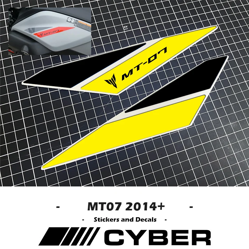 For YAMAHA MT07 MT-07 FZ07 FZ-07 New Tank Stickers Decals MT LOGO Color Waterproof Motorcycle Sticker Decal Car Sticker