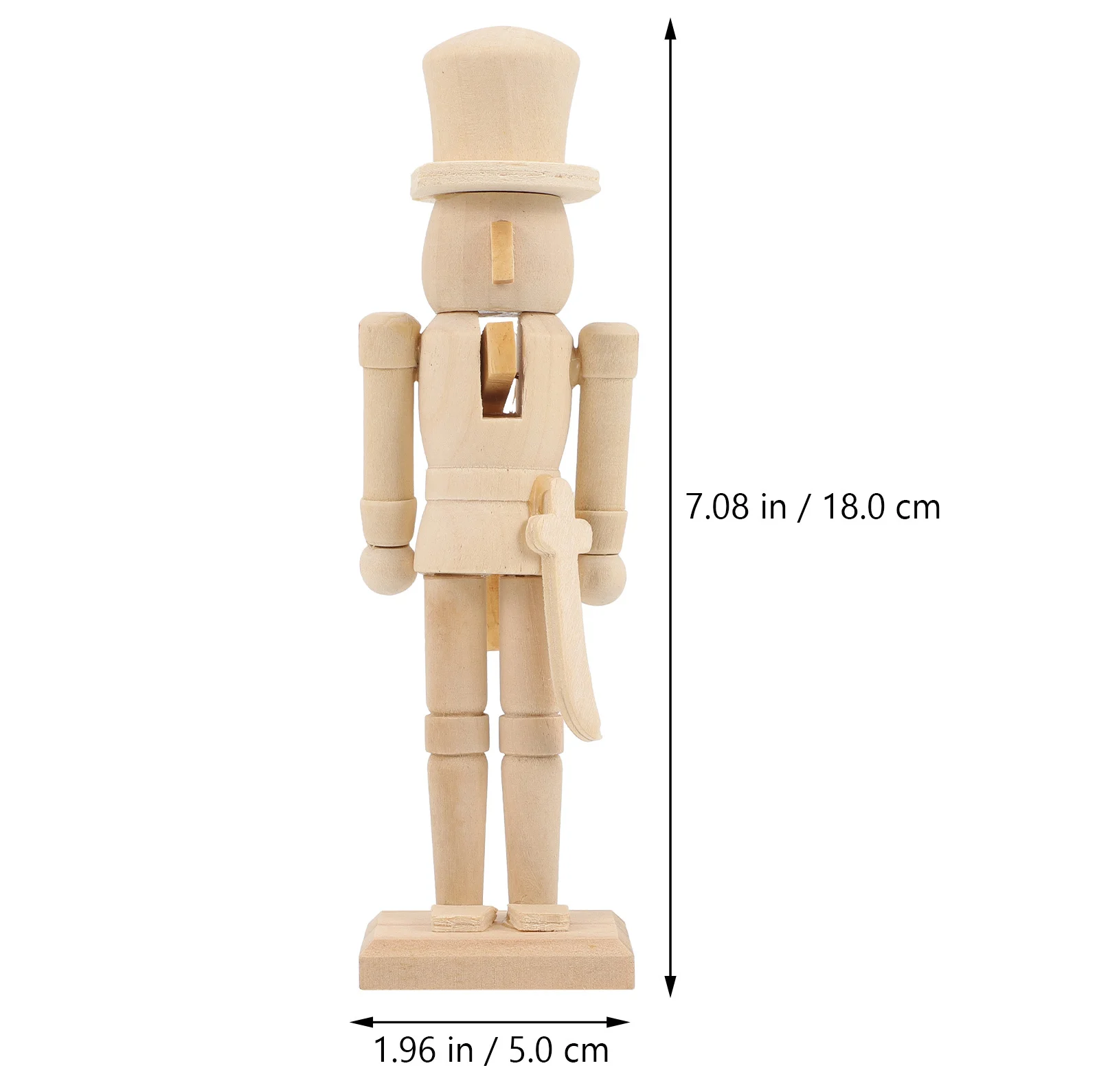 

3Pcs Wood Nutcracker Decor Unfinished Soldier Figure Handmade Craft for Living Room Bedroom Christmas Gift 2024