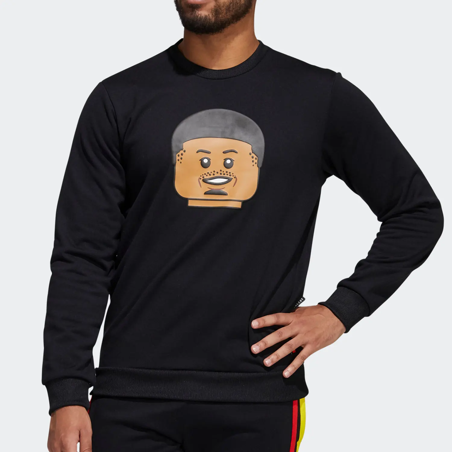 

Adidas Official Authentic Winter Men's Cartoon Fleece Warm Round Neck Sweatshirt H56409