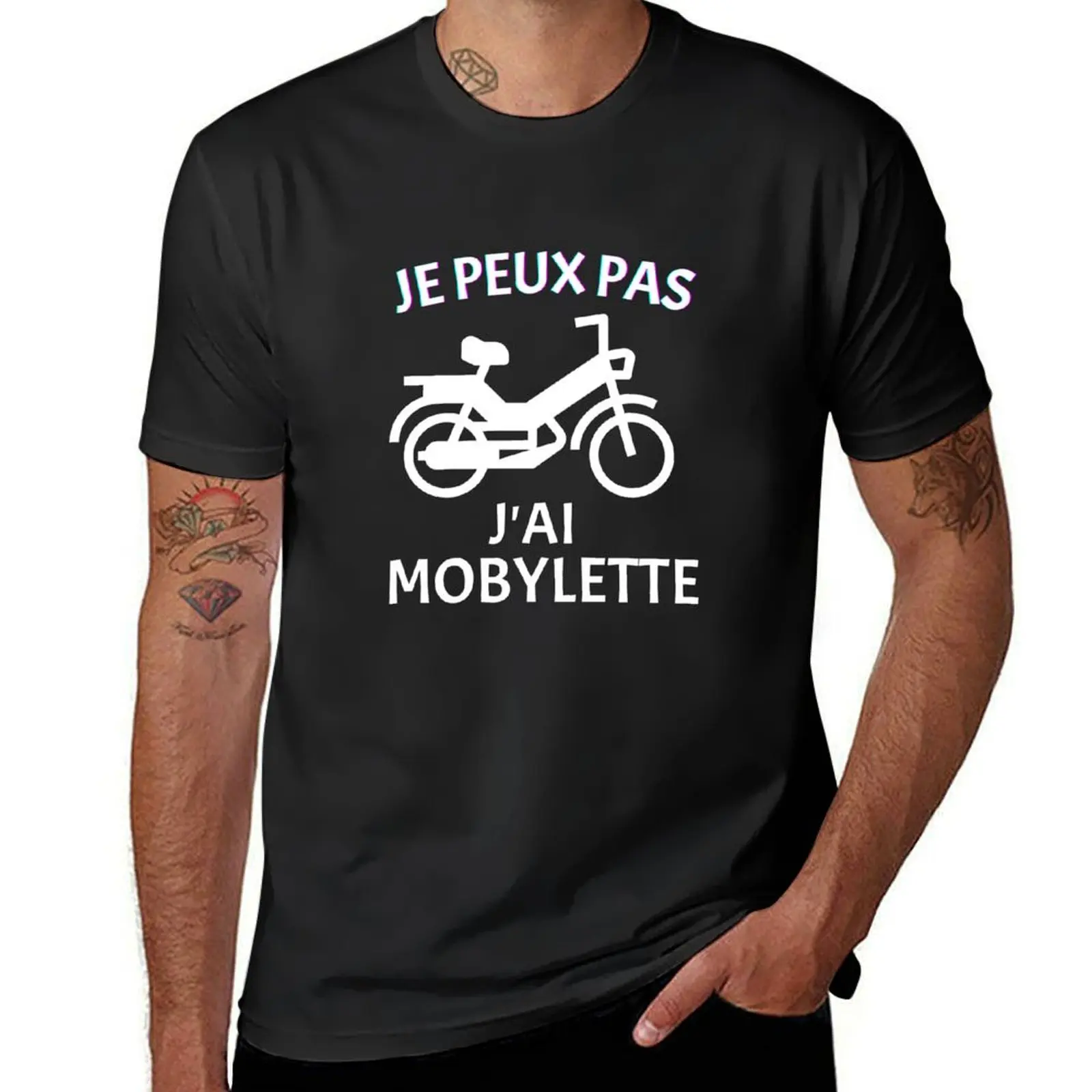 Je Peux Pas J'ai Mobylette 103 accro Motard humour T-Shirt new edition aesthetic clothes heavyweights Men's clothing