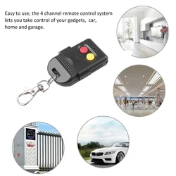 8 Dip Switches 433Mhz Duplicate Remote Control Fixed Code 2 Channel Duplicator for Gate Garage Door Opener or Alarm System