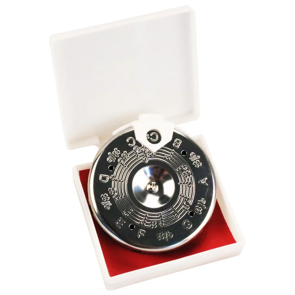 1 Piece Pitch Pie Silver Metal, Plastic Alice A003A Pitch Pipe Tuner A Precise 13 Note Chromatic C-C Scale Note Selector