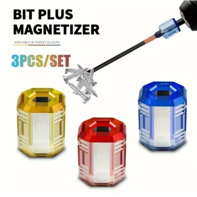 1/4in 6.35mm Magnetizer Demagnetizer Tool Screwdriver Bit Magnetic Ring Strong Magnetizer for Electric Drill Bits