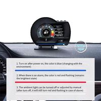 Universal OBD2&GPS Double Systems Meter Speedometer Head Up Display Muti-function Gauge Water Temp Turbo Car Accessories HUD P6