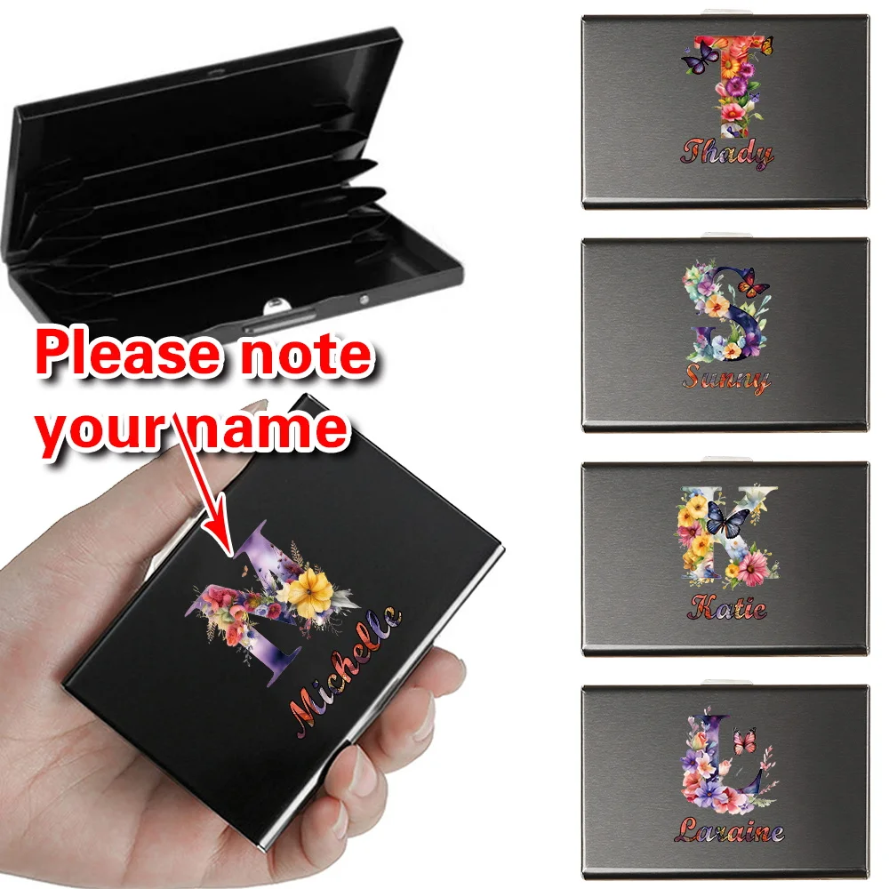 

Металлическая визитница для бизнеса, портативный футляр для кредитных карт унисекс.