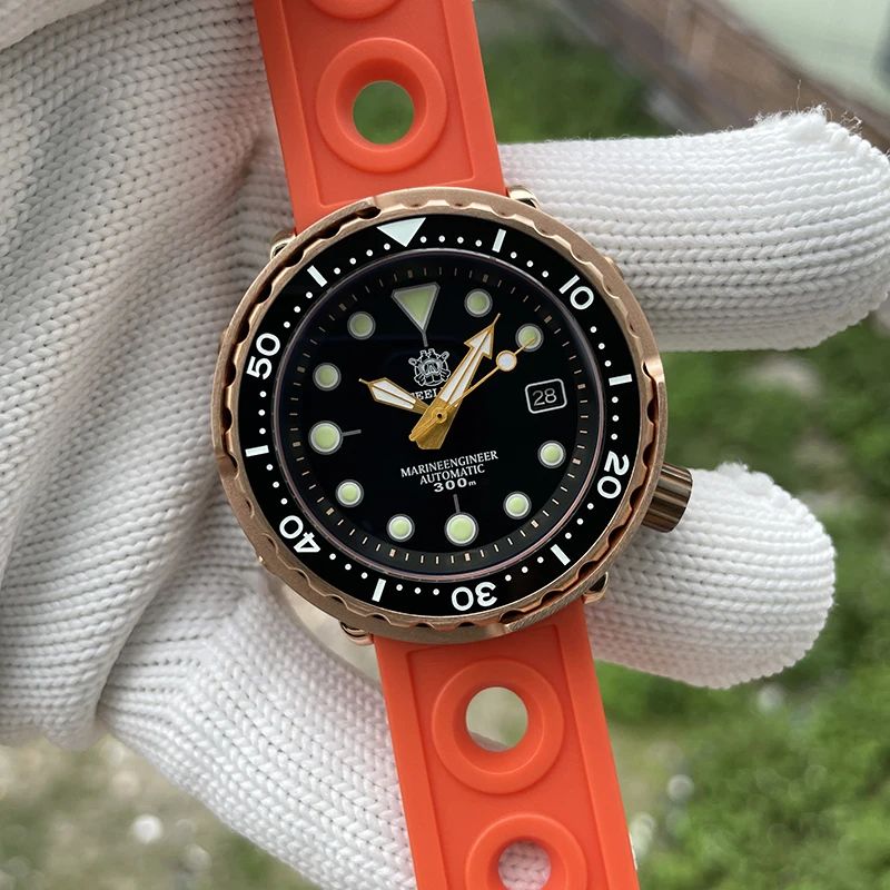 

Часы STEELDIVE Мужские механические, водостойкие, бронзовые, 300 м