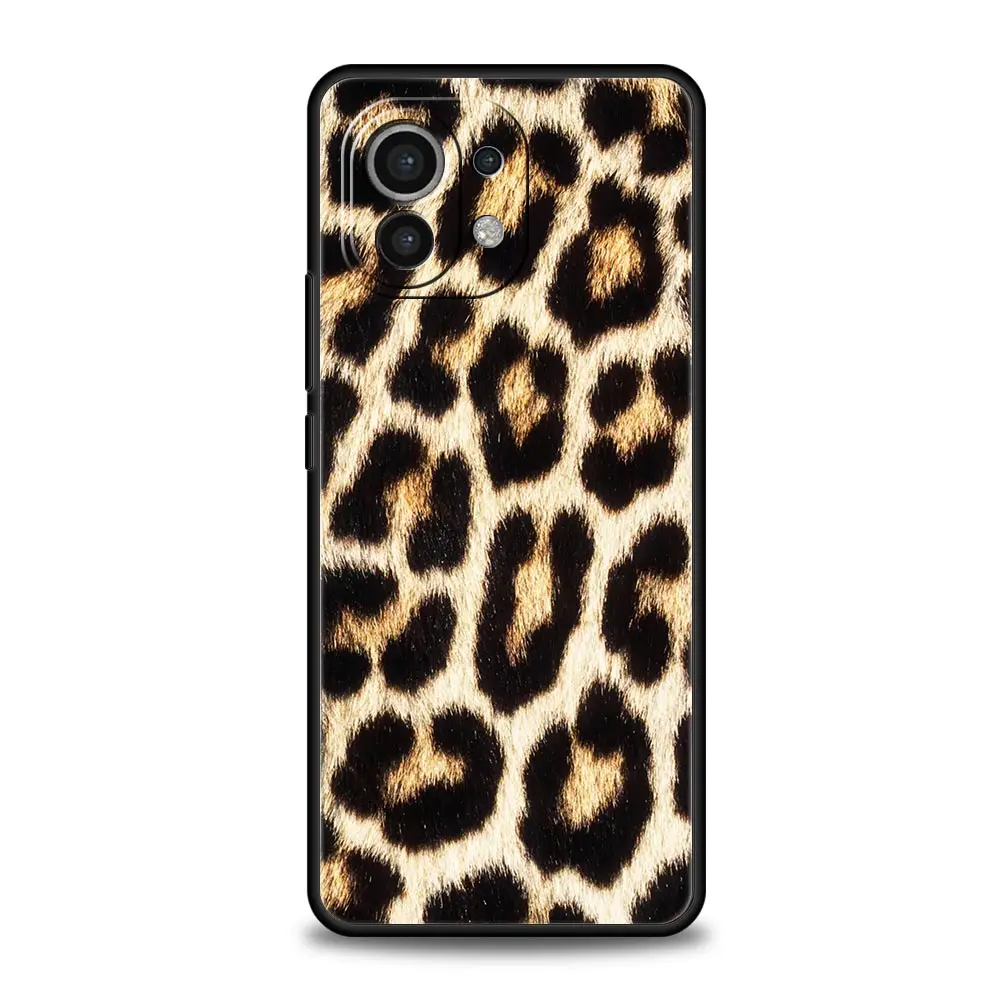 Fashion Tiger Leopard Print Phone Case For Xiaomi Mi 17 15T 15 14 14T 13T 12T Pro 12 13 Lite 5G 11T Poco X6 X7 X5 Pro Soft Cover