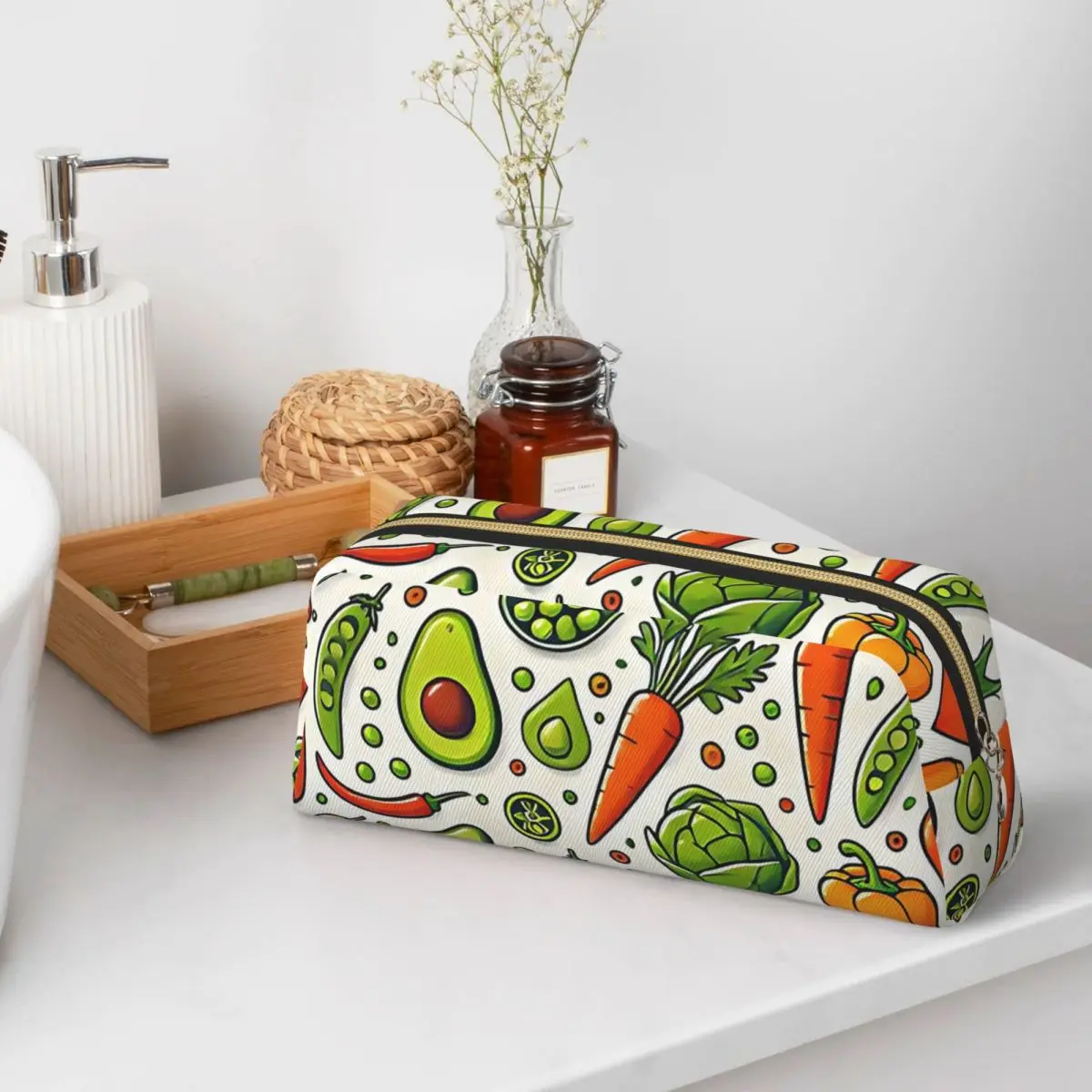 Vegetables Healthy Pattern Pencil Cases for Student Gifts Pen Box Pencil Bag Pencil Pouch Pen Holder