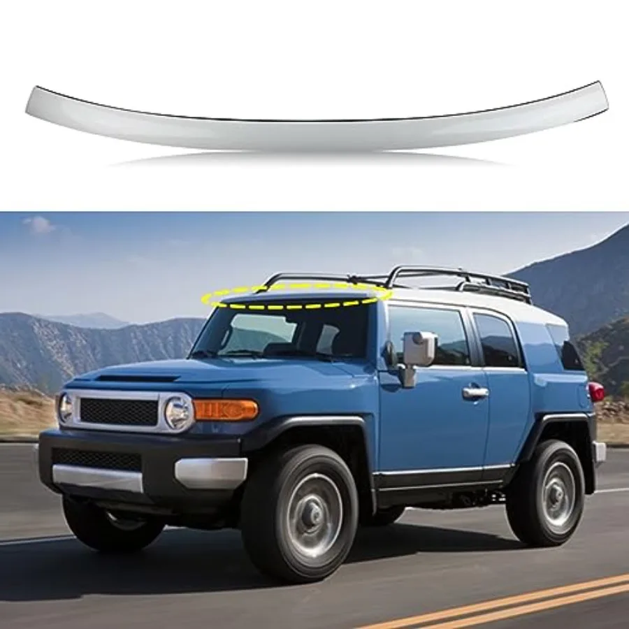 

Front Upper Outside Windshield Molding Fit for 2007-2014 Toyota FJ Cruiser Top Pillar with Side Molding White Color 75503-35061