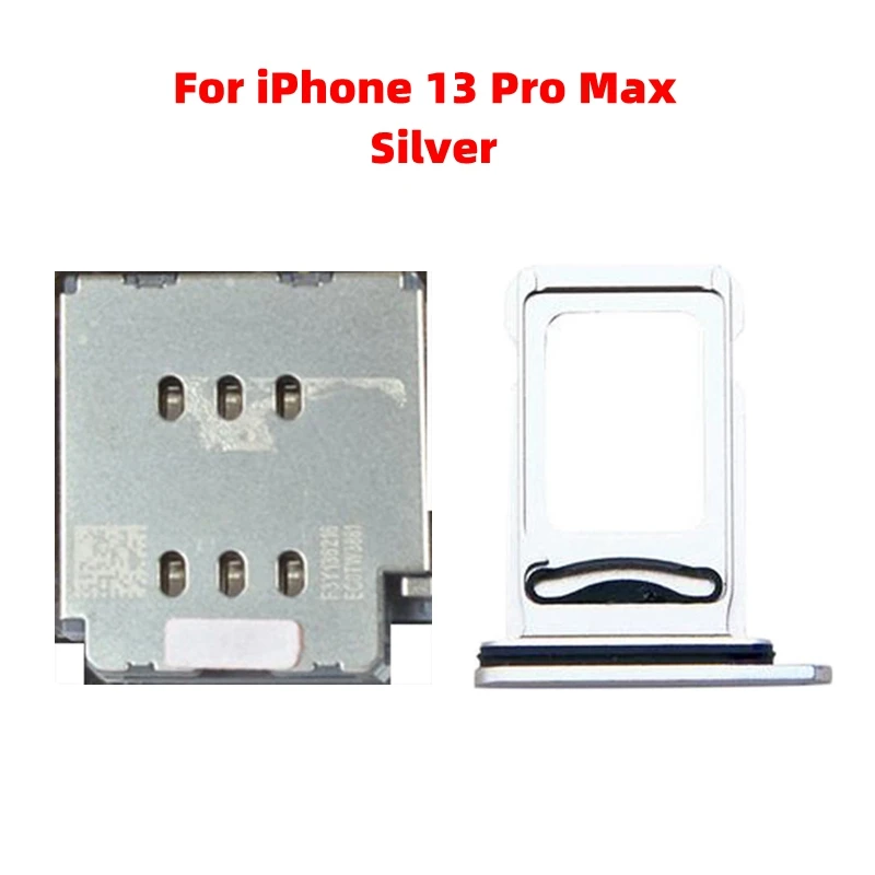 For iPhone 13 Pro 13Pro Max Dual Sim Card Tray + Sim Card Reader Connector Flex Cable Smartphone Replacement Parts