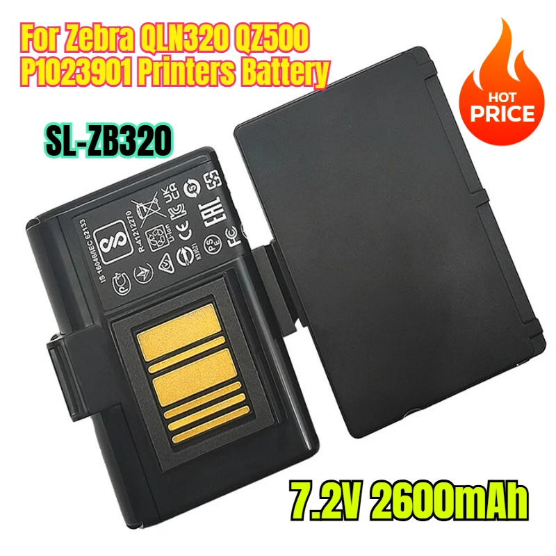 

7.2V 2600mAh SL-ZB320 for Zebra QLN320 QZ500 P1023901 Printers Battery