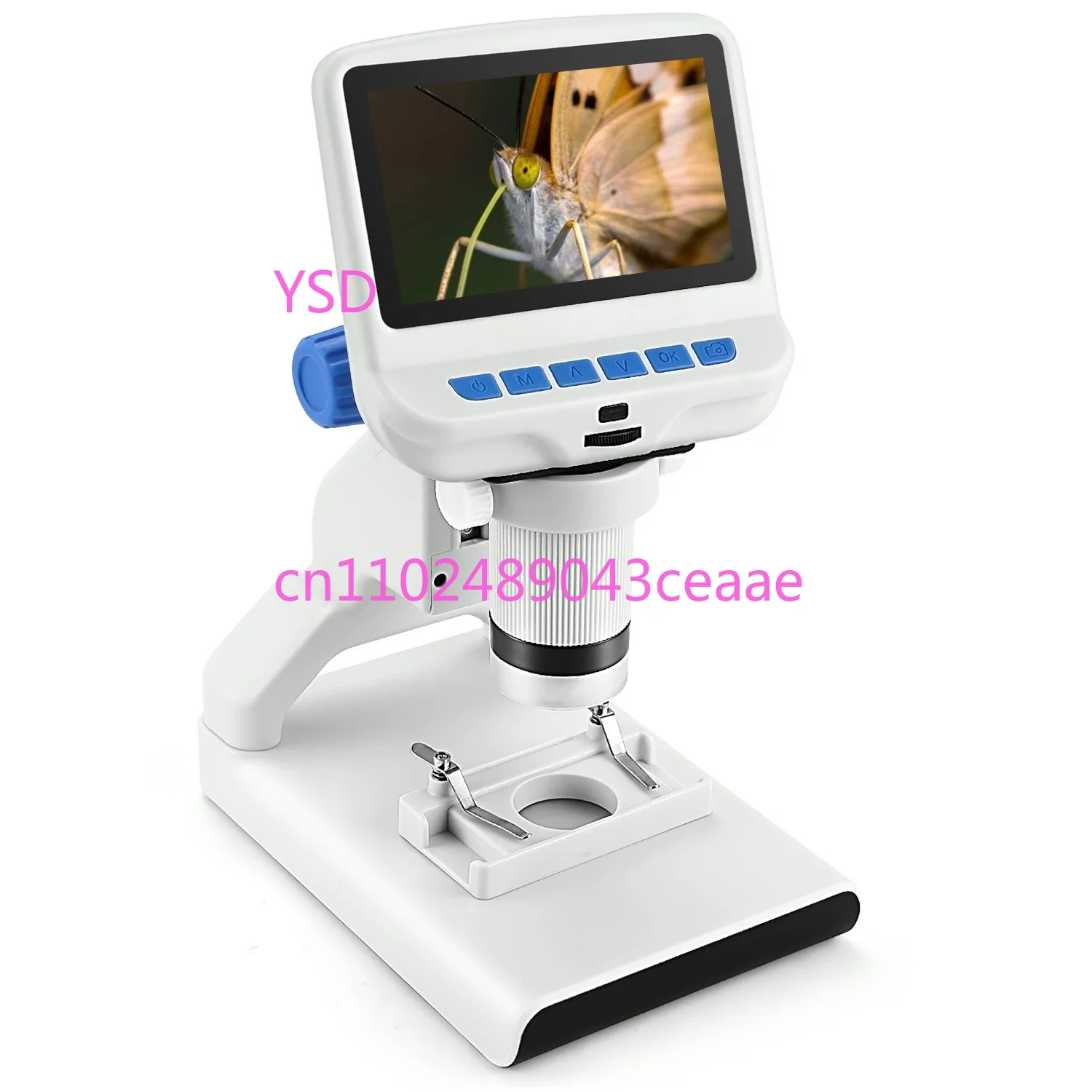 AD102 Kids' Microscope (4.3-inch Screen, Primary School Students' Home Science Magnifier, for Biological Section Observation)