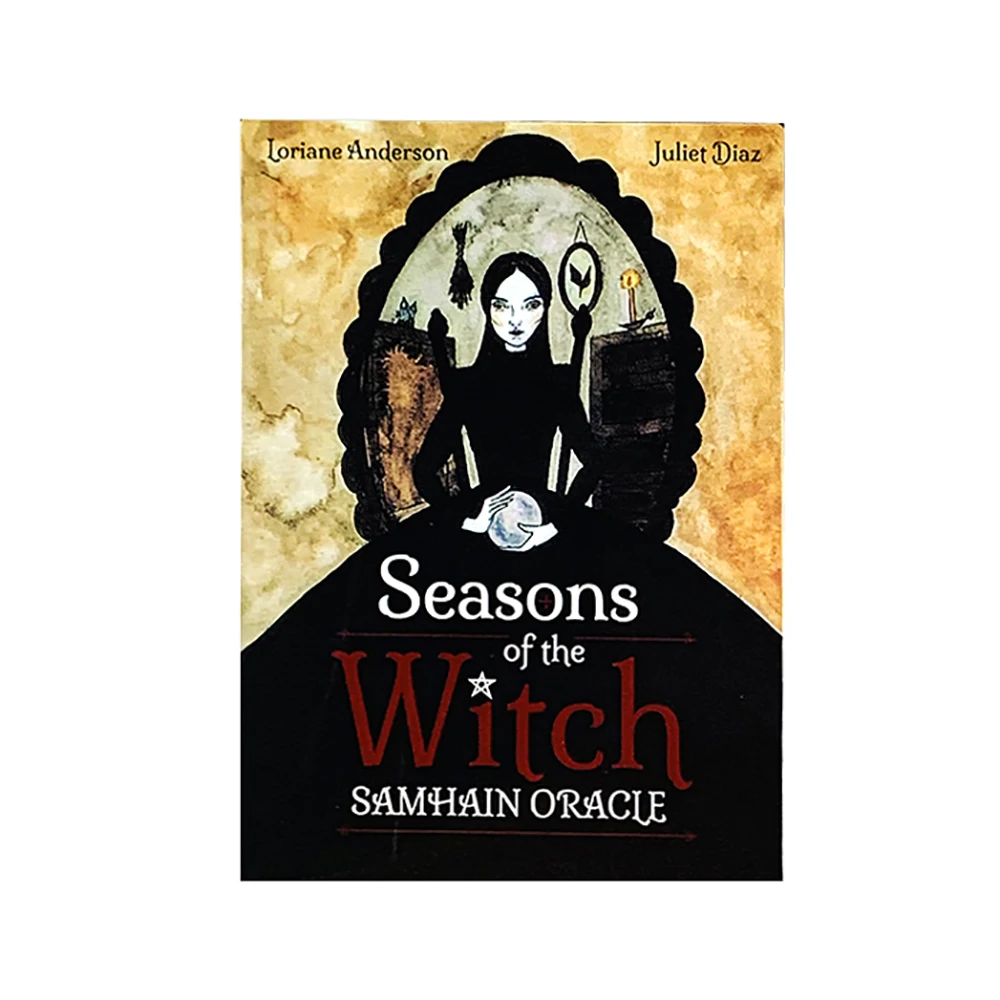 Seasons Of The Witch Oracle Cards A 44 English Visions Divination Edition Deck Cards Game,Halloween and Christmas Game For Girls