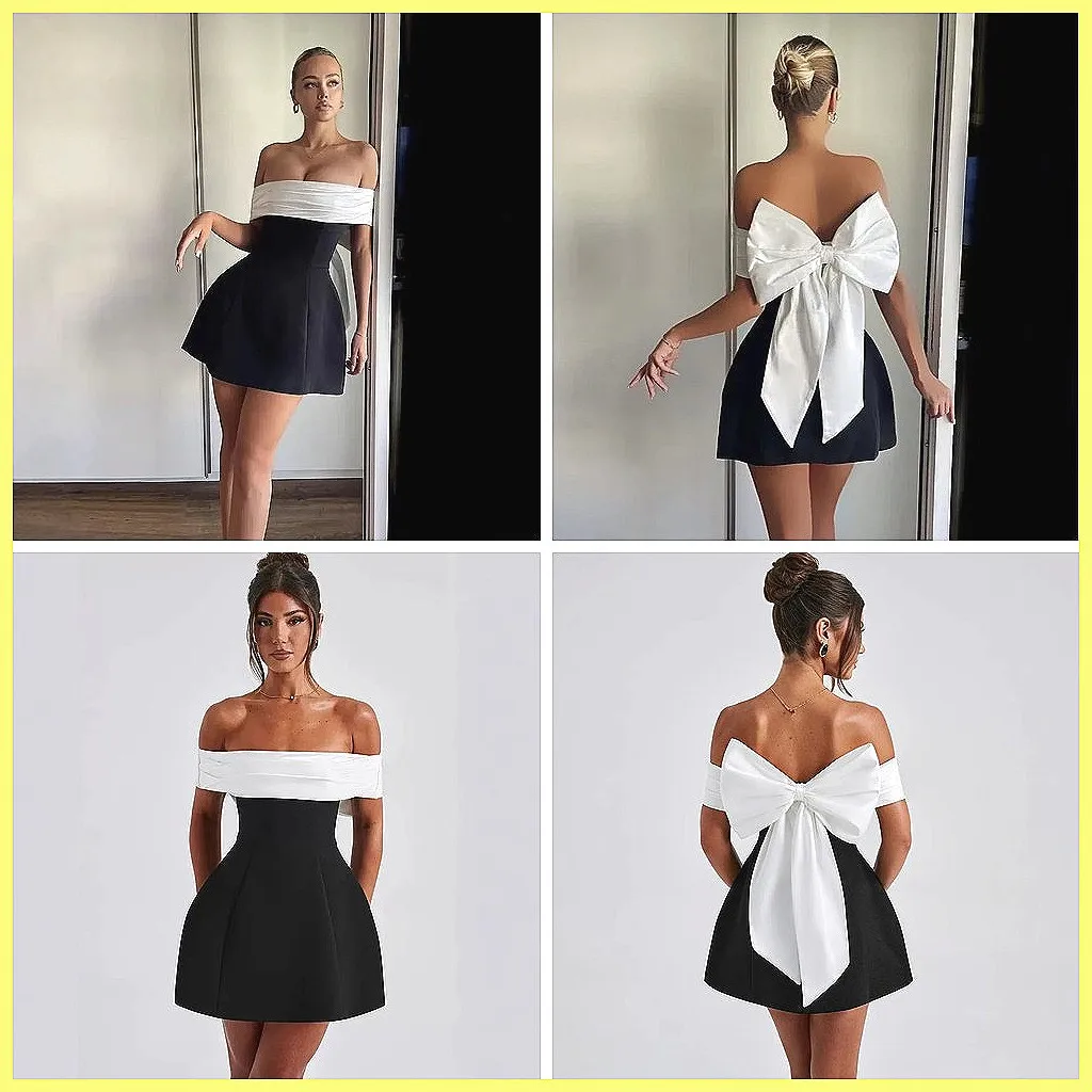 

** Sexy Off-Shoulder Mini Dress for Women, Elegant Sleeveless Party & Club Dress, 2026 New ** (Characters: 78)