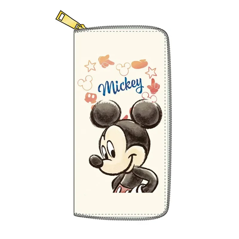 2022 Disney Cartoon Anime Women\'s Wallet Mickey Mouse Minnie Long PU Leather Multifunction Female Clutch Birthday Gift