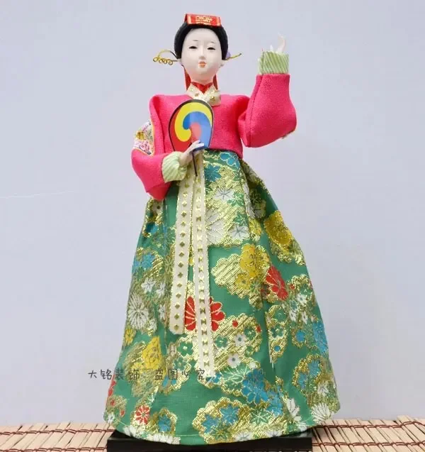 Korean Folk Girl Hanbok Home Furnishing Wedding Gift 35CM Decoration