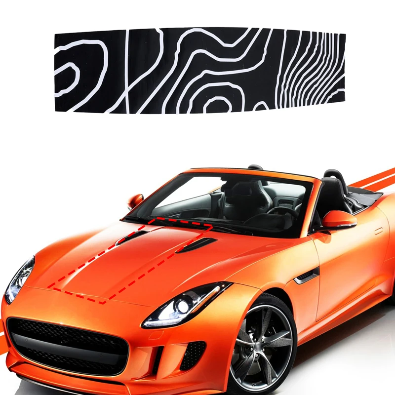 

Auto Front Hood Panel Trim Sticker Modification Decoration Sticker Car Accessories For Jaguar F-TYPE 2013-2025