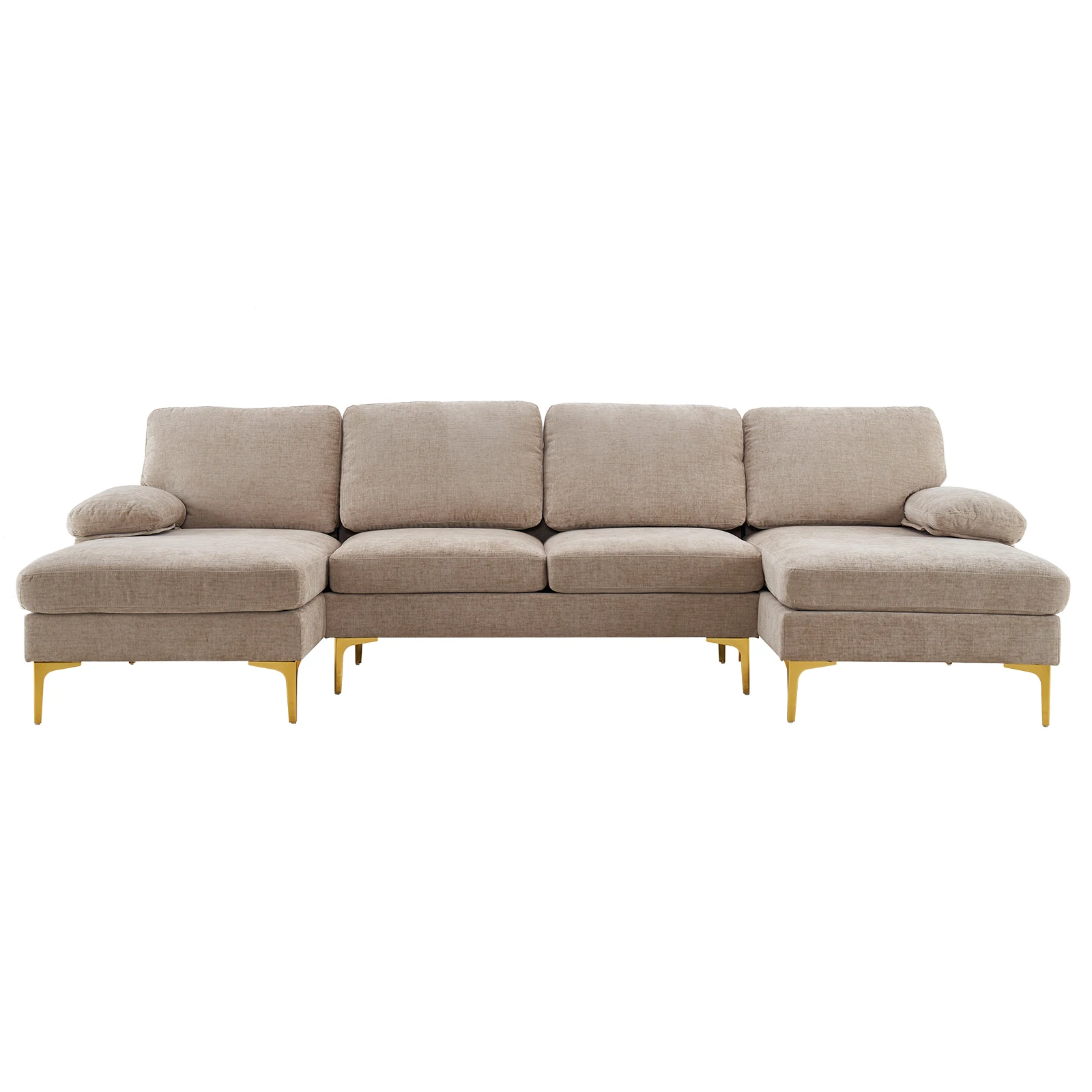 

U-Shaped 4-Seat Indoor Modular Sofa Camel