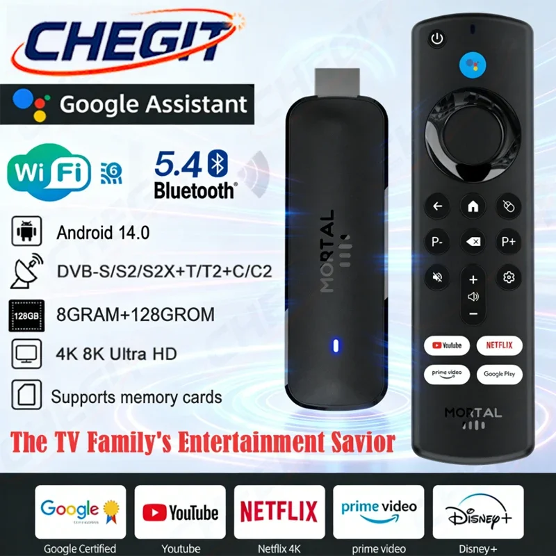 Android 14 Q8 Smart TV Box Wifi6 Quad Core Support 8K Video Google Voice Assistant 8GB+128GB for Netflix YouTube Media Player