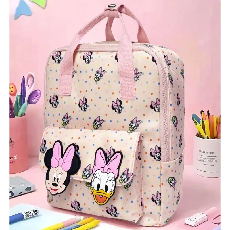 

Minnie Mouse Print Backpack Compact and beautiful a multi-purpose model easy to carry Cute Cambridge Style Shoulder Bags