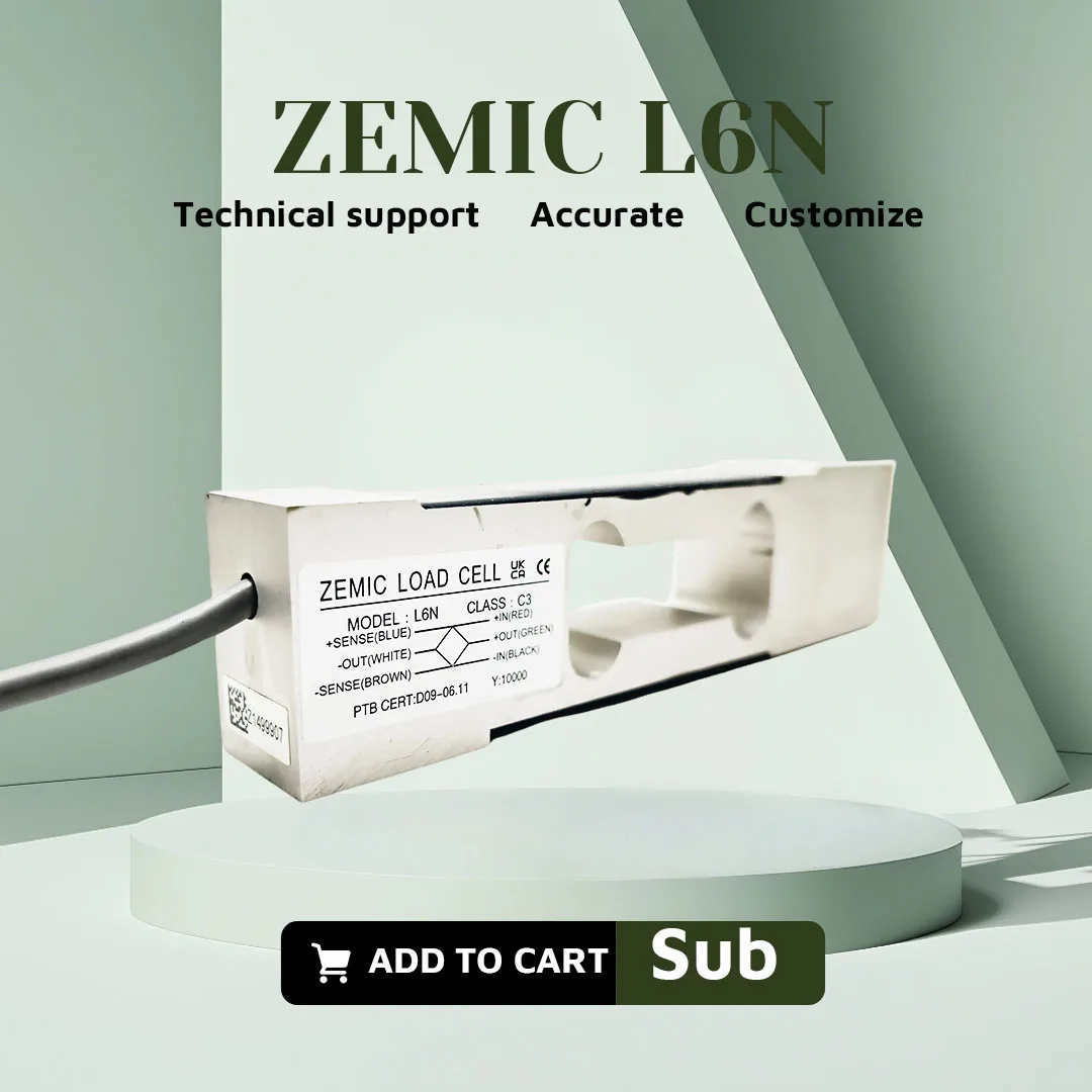High Accuracy Zemic L6N Load Cell for Weighing Scales, 3kg-100kg Capacity, Class C3, Waterproof for Lab Industry Scientist