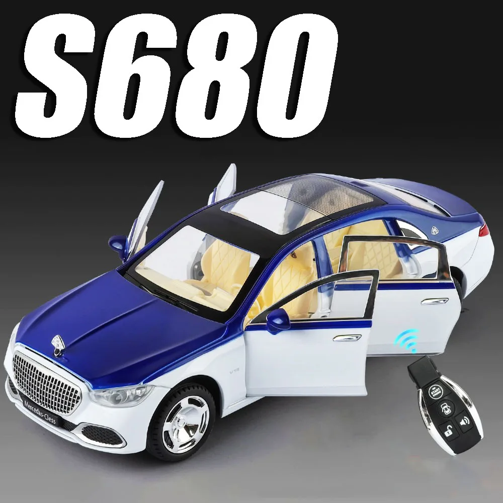 

1:24 S680 VS680 Model Miniature Cars Alloy Diecast Shock Absorption Pull Back Sound Light Simulation Vehicle Kids Festival Gifts