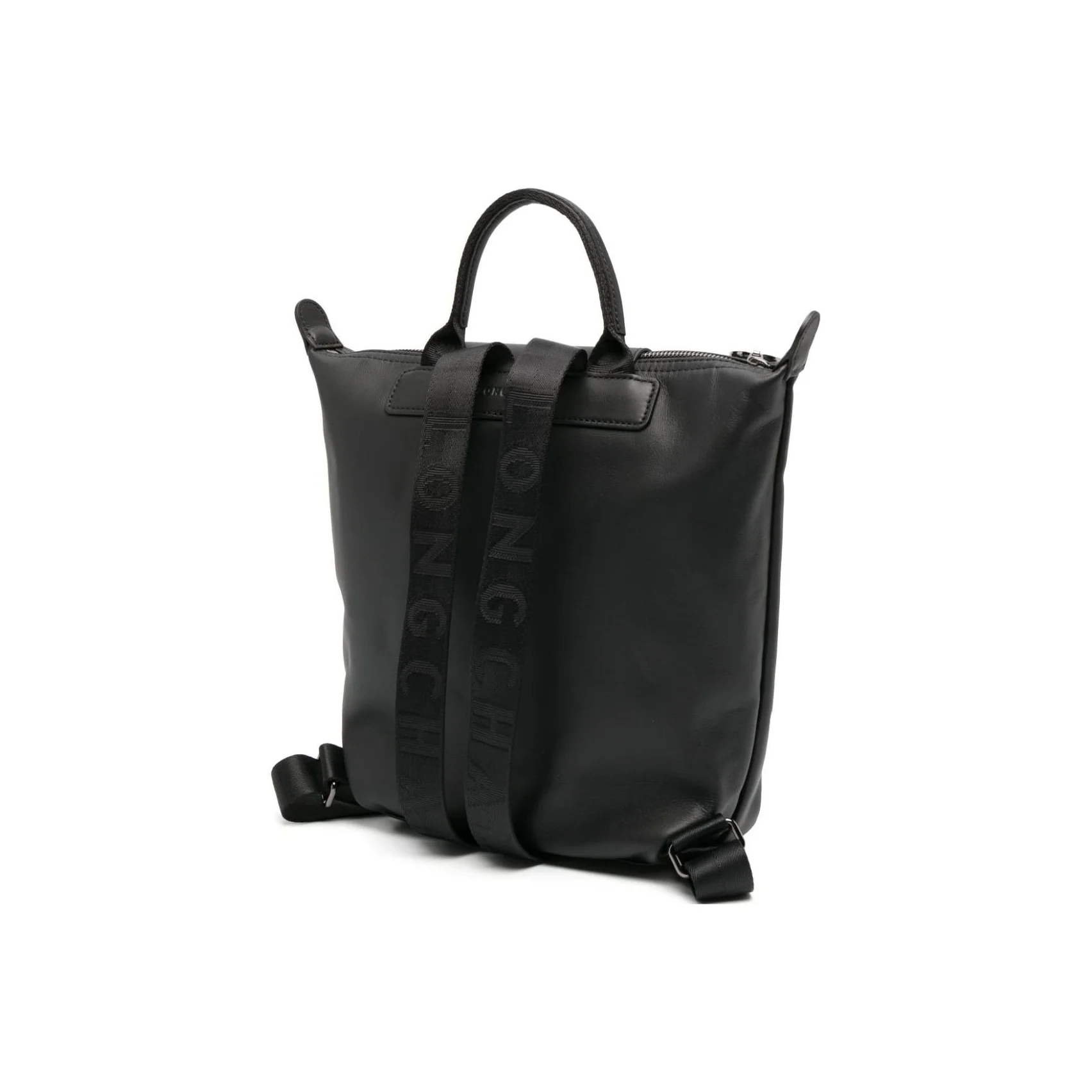 LONGCHAMP Le Pliage Cow Leather Backpack Small Women's Black 10209987001 view 3