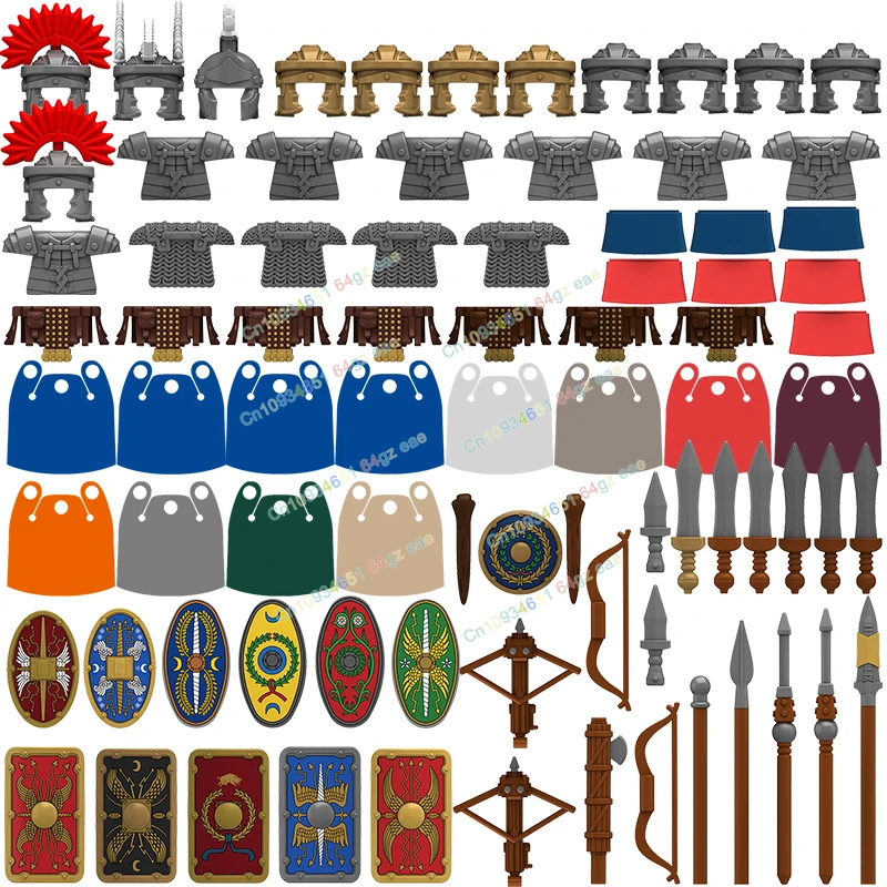 

HOT N818 N819 N820 Medieval Roman Warriors Bricks Infantry Guard mini Action Figures Building Blocks Toys for Kids Gifts